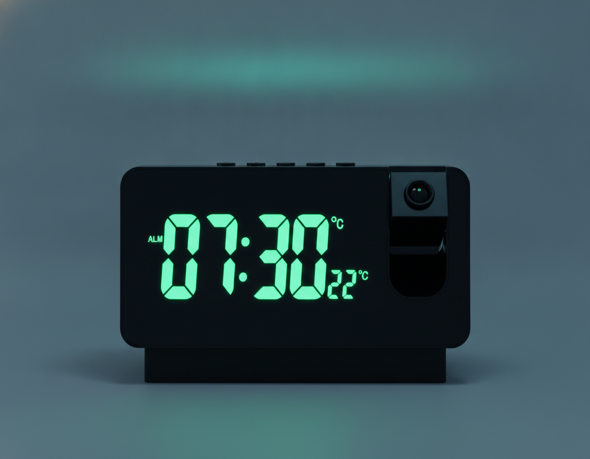 Despertador Proyector 180º LED USB