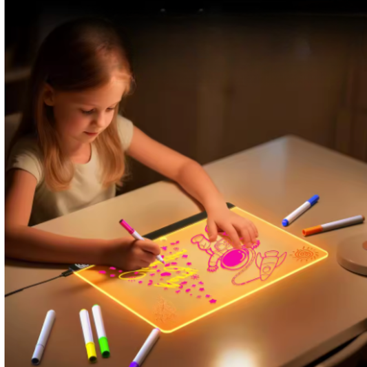 Tablero De Dibujo Acrilico Con Luz Led